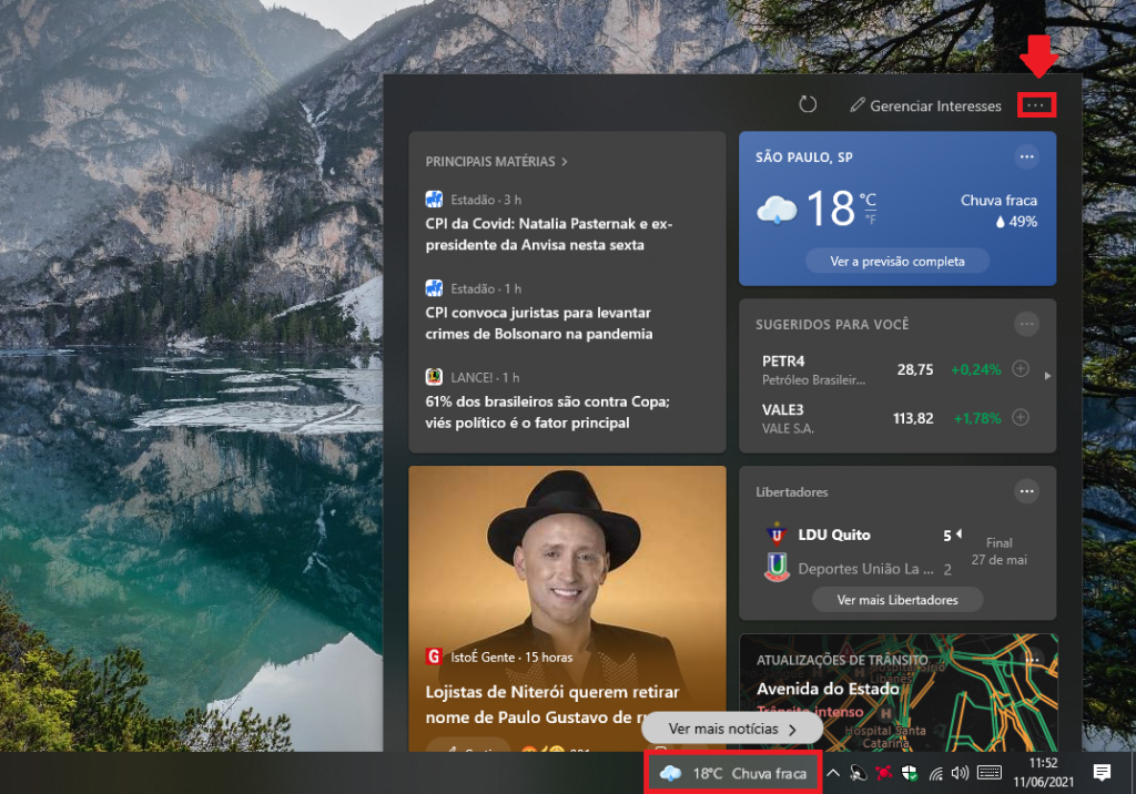 Saiba porquê personalizar ou ocultar o novo widget “Notícias e interesses” do Windows 10